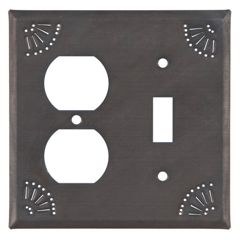 No Subject 2 - Gang Combination Plate Standard Combination Wall Plate, Country Tin