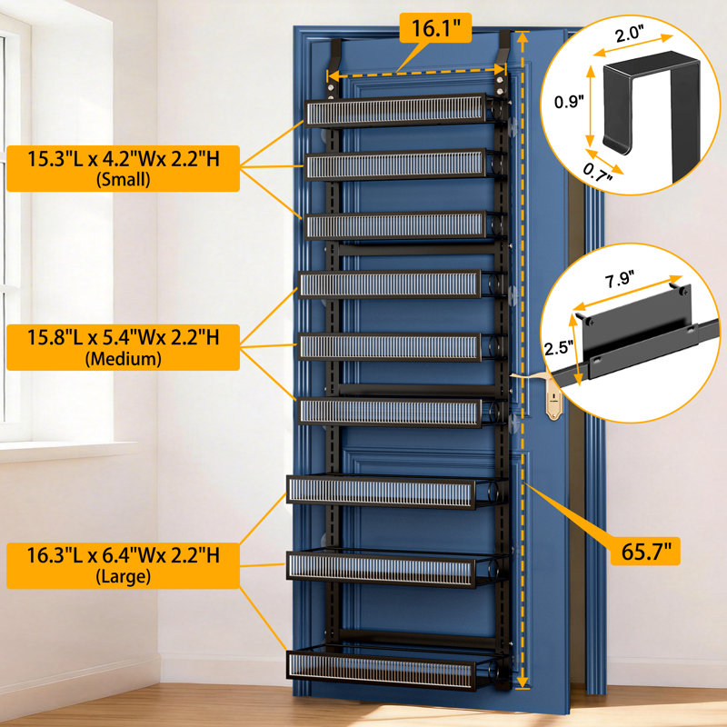Support à épices avec panier réglable, 9 Tier, Noir