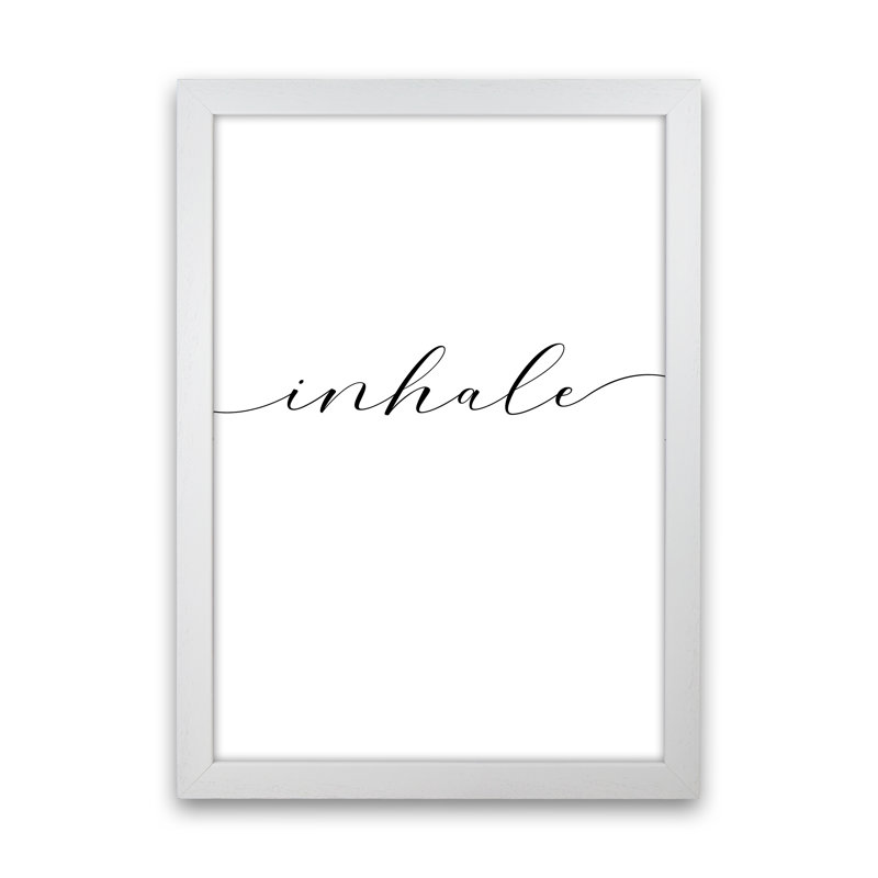 Inhale - Exhale 1/2 - Print, 42cm H x 30cm W x 1cm D, White Framed Canvas