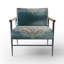 Fauteuil décoratif géométrique abstrait en velours Brickner-2132804499