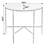 Mariachristina 36.5 in. W Demilune Marble and Iron Console Table