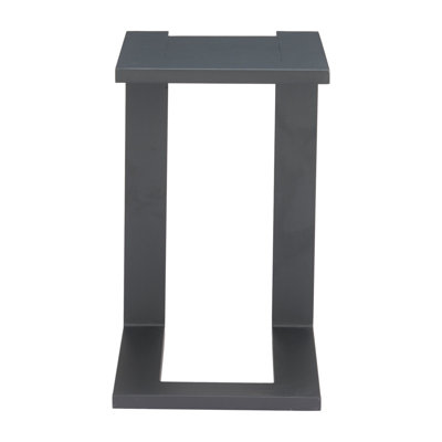 Table d'appoint d'extérieur 18 po en aluminium noir