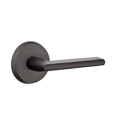Lariat Flat Privacy (Bed & Bath) Door Lever with Round Rosette