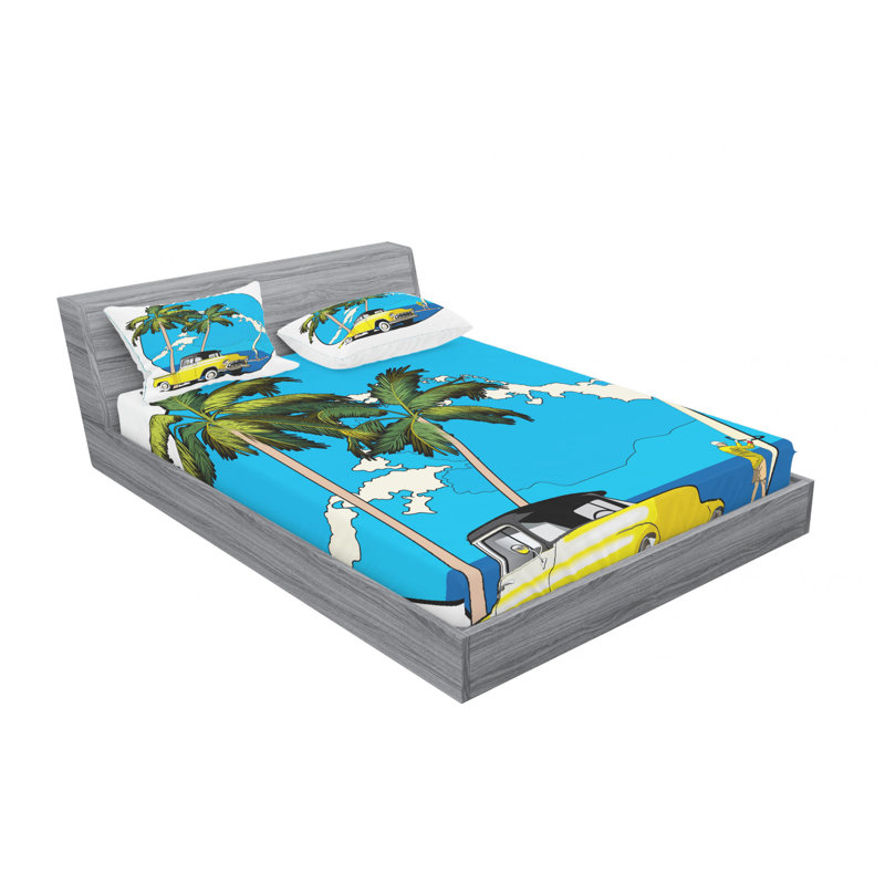 Microfiber Sheet Set, Queen Sheet Set with Fitted Sheet