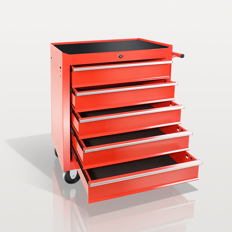 5-Drawer Locking Rolling Tool Chest Heavy-Duty 440 Lbs Capacity Steel Cabinet For Garage & Workshop