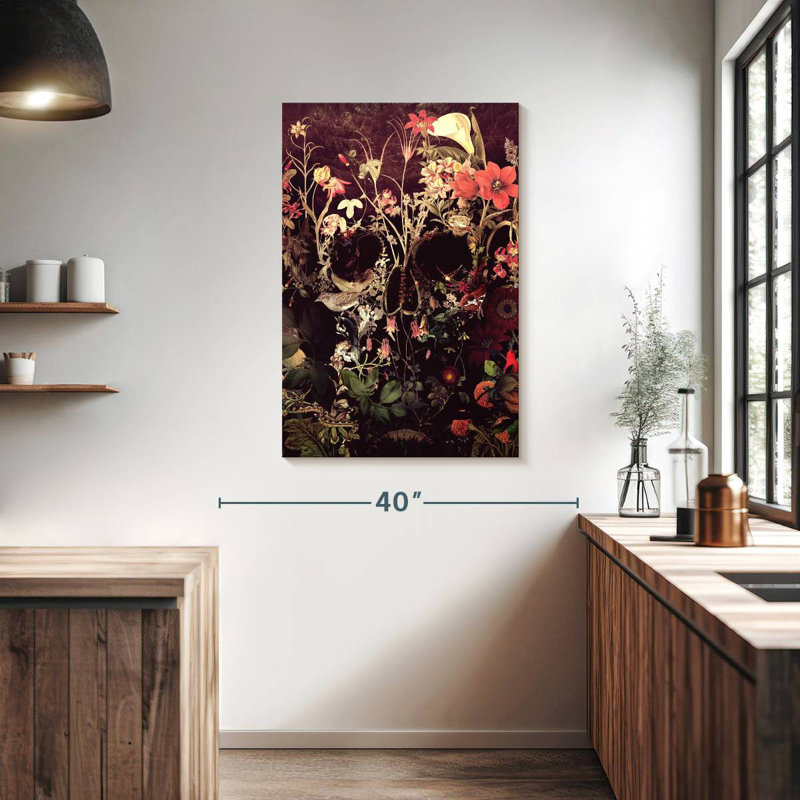 Harnek Bloom Skull, 39" H x 26" W