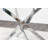 Lenworth Modern Metal and Glass Dining Table Set with 4 Luxury Faux Leather Dining Chairs-737725452