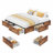 King Storage Platform Bed with Footboard and 4 Under Bed Drawers, Brown-1511724807-1500168136