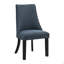 Ensemble de 2 chaises d'appoint rembourrées en tissu texturé bleu
