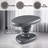 Irregular Shape End Table, Gray High Gloss
