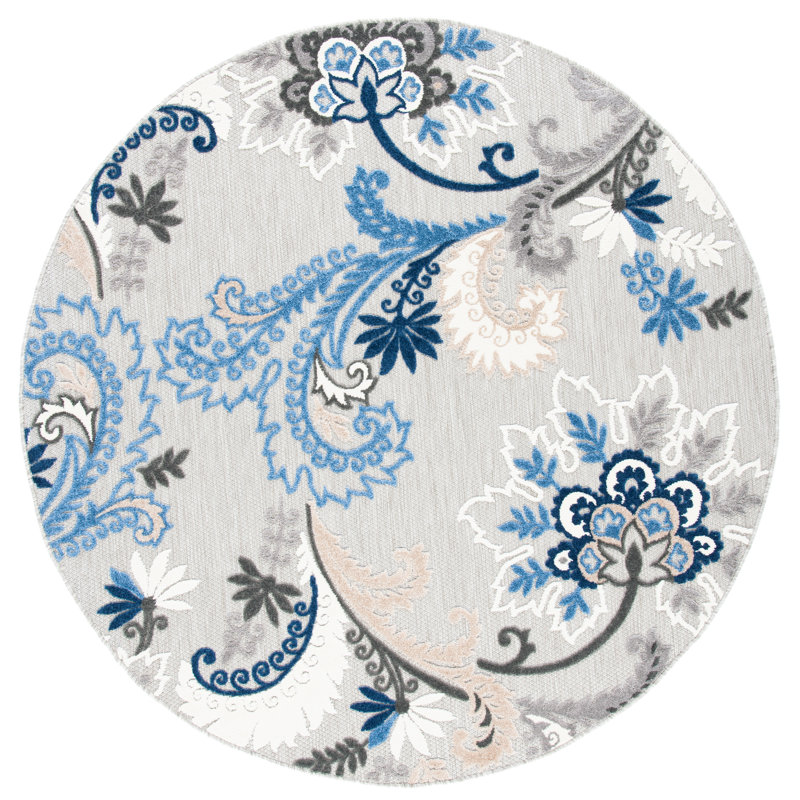 Tapis à motif floral Benning, Rectangle 6 pi 7 po x 9 pi