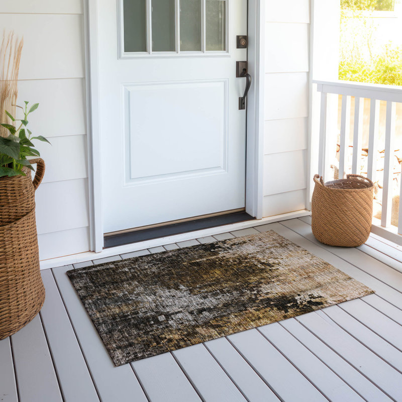 Tapis intérieur / extérieur Fayme, Rectangle 1 pi 8 po x 2 pi 6 po