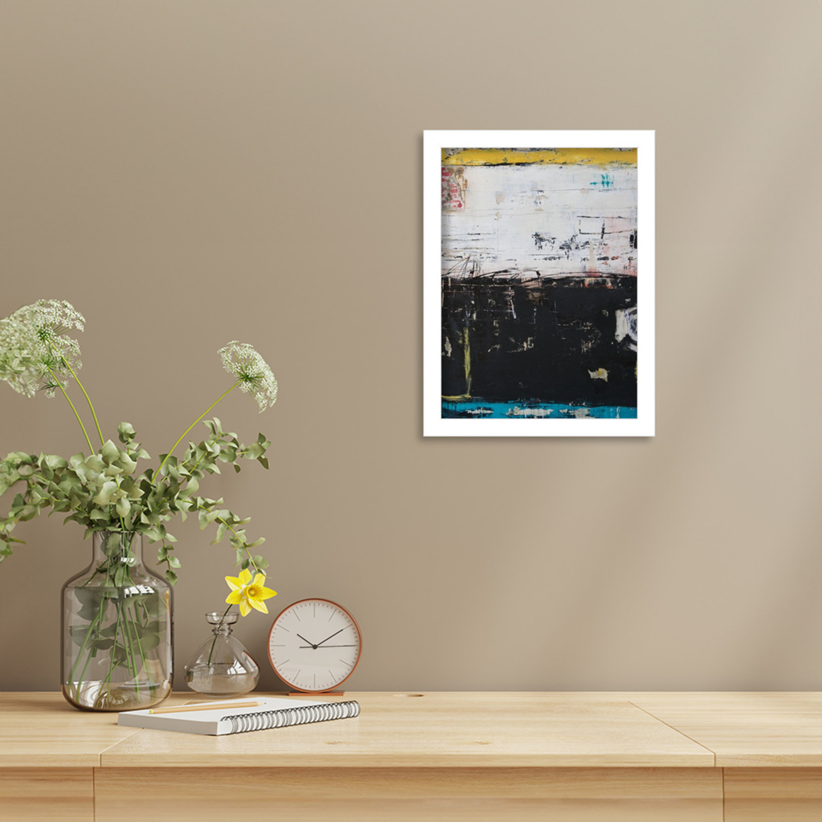 Down and Dirty Print by Erin Ashley, 13" H x 10" W, White