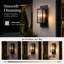 Applique murale d'extérieur 1 lumière moderne avec verre nervuré et imperméable