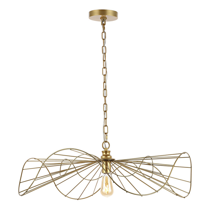 Luminaire suspendu en or 1 lumière Quiriat