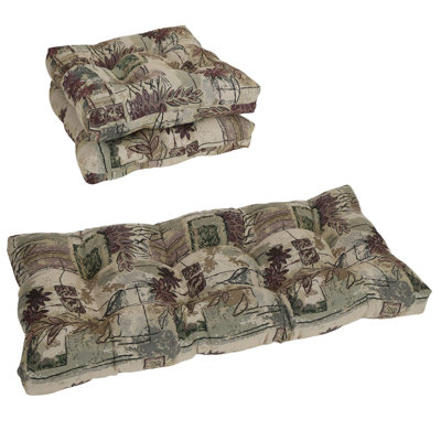 Tufted Tapestry Settee Cushions (Set Of 3)