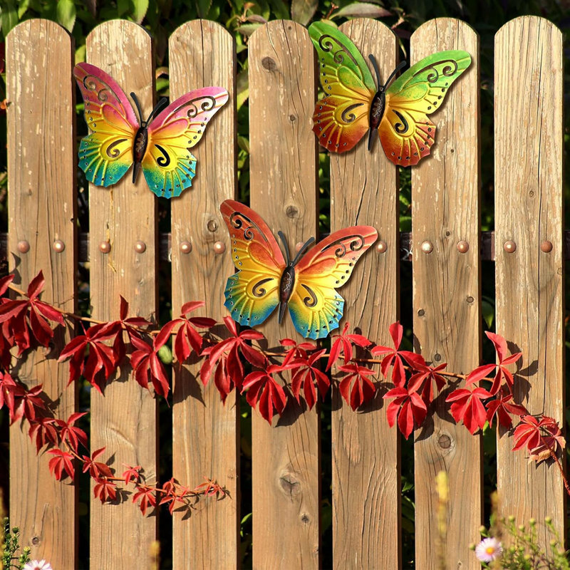 Metal Wall Decor, Pink/Yellow/Green