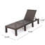 Chaise longue de patio durable sans coussin