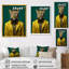 Art mural jaune et vert avec guépard - tigre-1150878820-1232411115