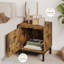 Table de bout en rotin, table de chevet en bois avec tablette de rangement-365796112-365796114