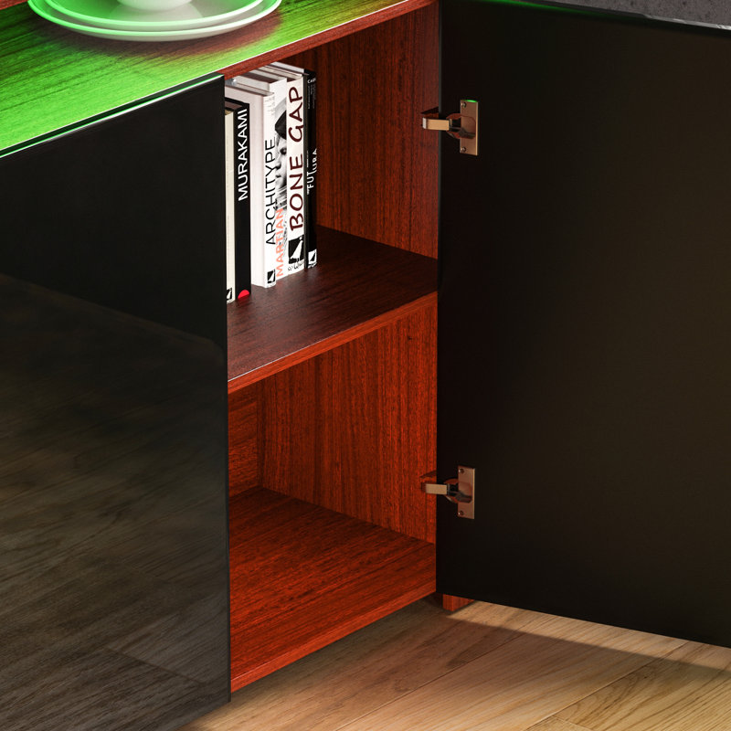 Muskoka 130 cm W Sideboard, Walnut/Black