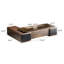 Bureau de direction en L 110,24 po luxueux et haut de gamme brun-1251622234
