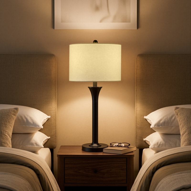 28’’ Modern Black Metal Table Lamp