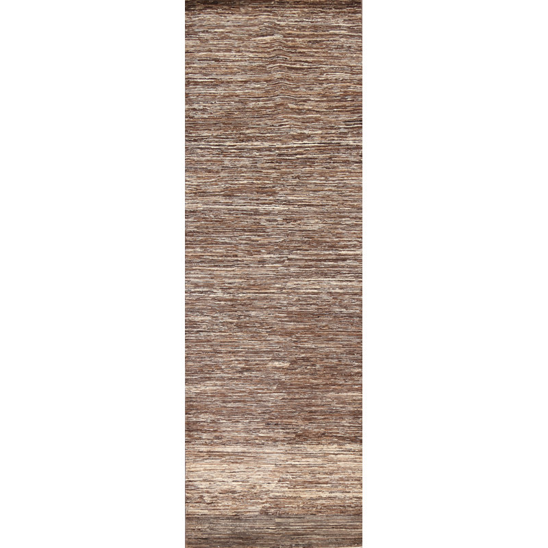 Tapis de couloir contemporain contemporain Gabbeh Kashkoli noué à la main 3 x 10
