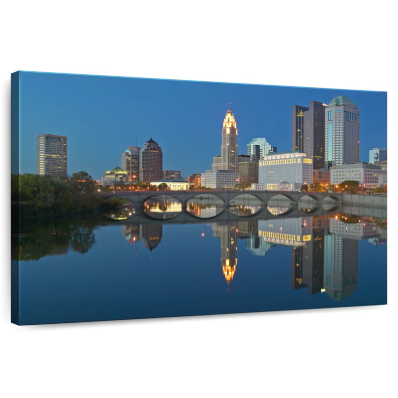 Columbus Twilight Reflection, 34" H x 51" W