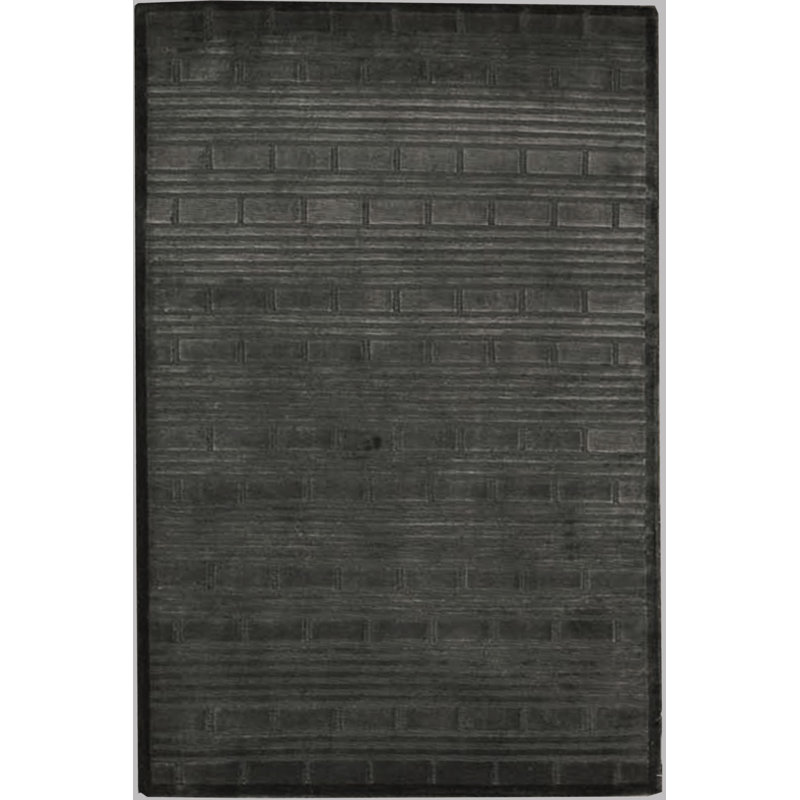 Tapis noir de haute qualité noué à la main