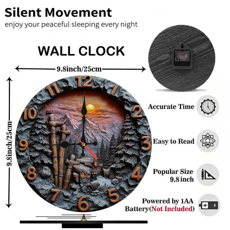 Horloge murale Mountain