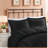 Cozy Plush Sherpa Bedding Sets Full Queen, Modern Black Home Comfort
