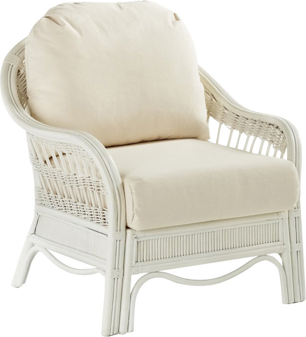 Fauteuil large de 30 po Wittig, Beige naturel uni Dening, Blanc délavé