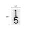 Floating Stand-Off 2-Number Vertical Sign, White /W/ Black Modern Font Numbers-1765542546