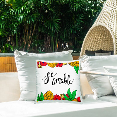 Coussin d'extérieur Sé Amable Florales Tropicales