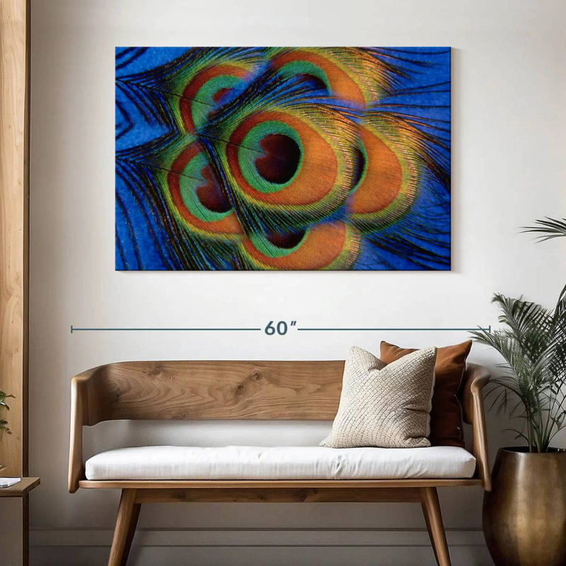 Brampt Peacock Feather Stack, 32" H x 48" W
