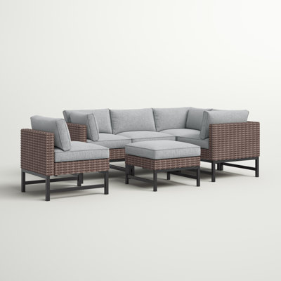 Hesse 4 - Person Modular Patio Conversation Set with Cushions
