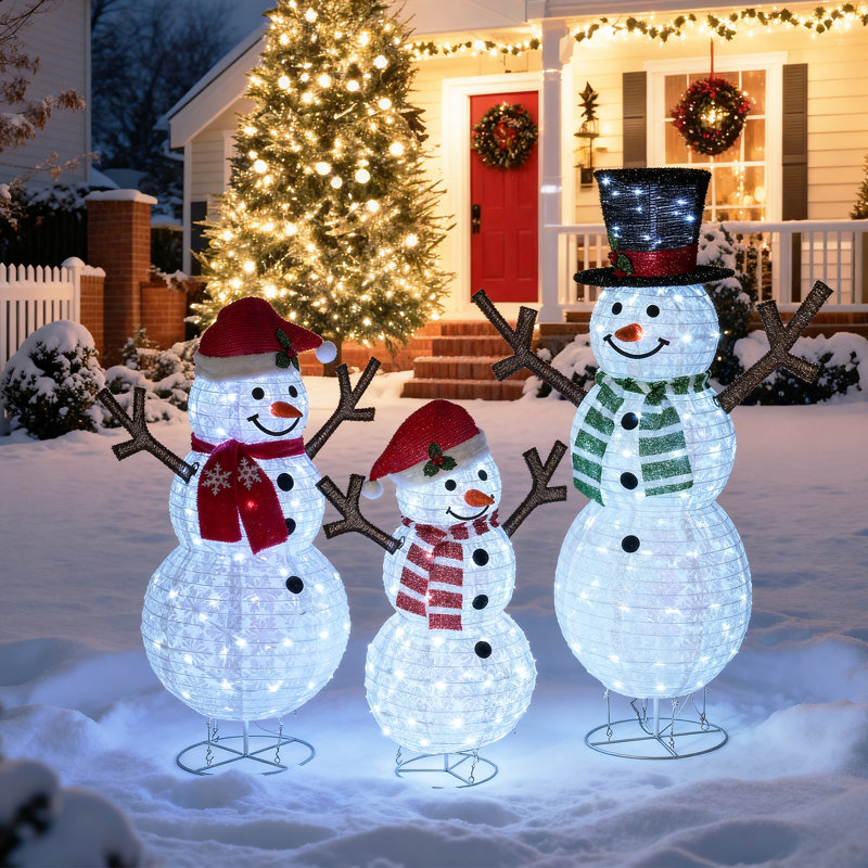 Ensemble de 3 décorations de Noël pour famille