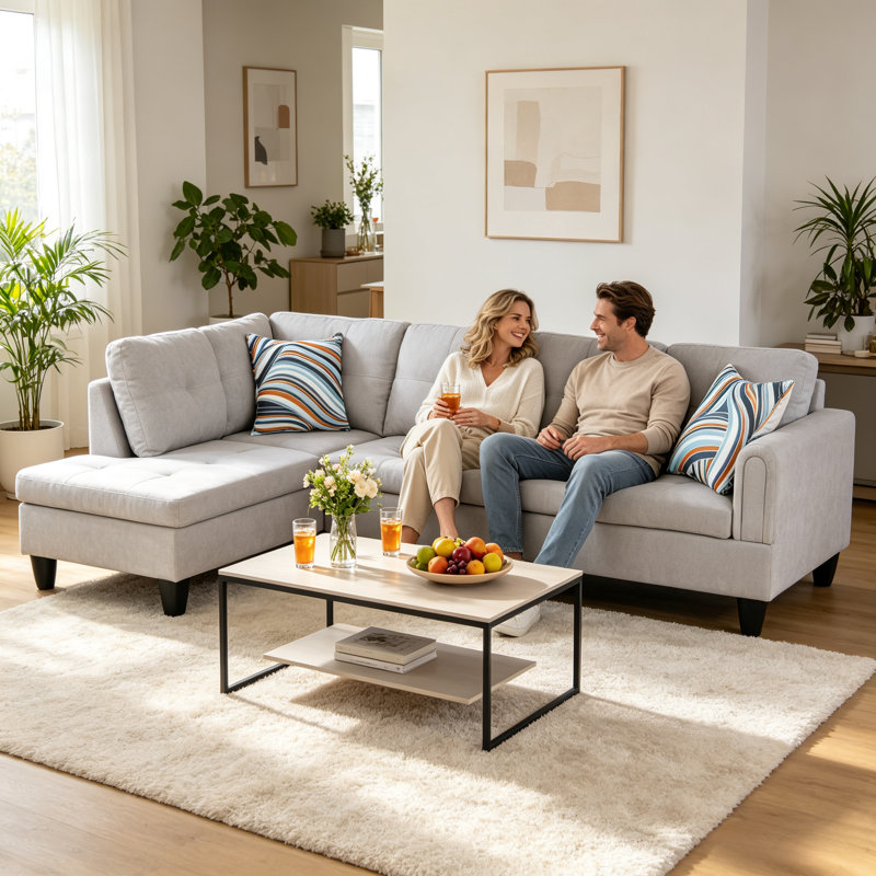 97'' Velvet Modular Settees, Gray White Velvet