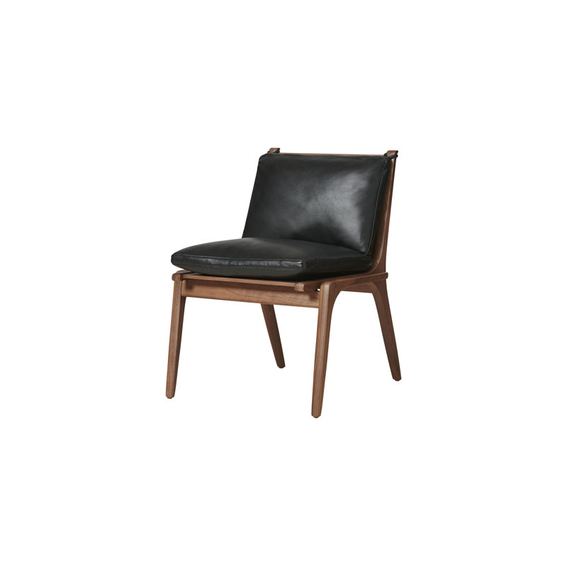 Ren Leather Dining Chair, Natural Walnut