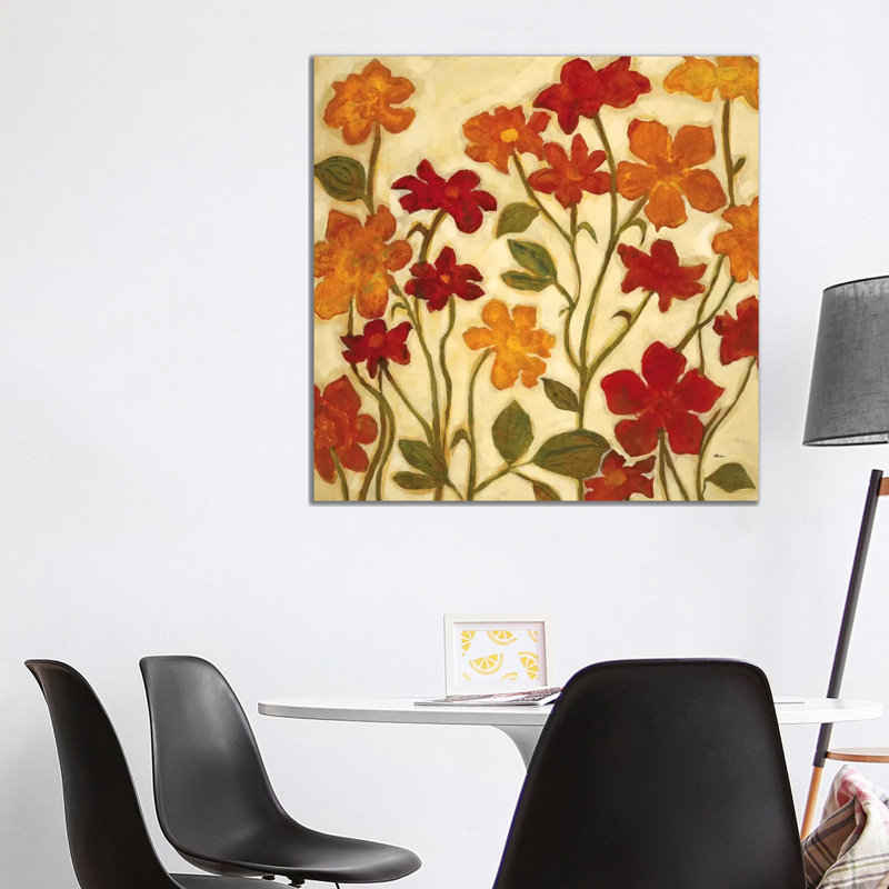 Happy Home Flowers II by Randy Hibberd - Wrapped Canvas Painting, 93.98 cm H x 93.98 cm W x 3.175 cm D