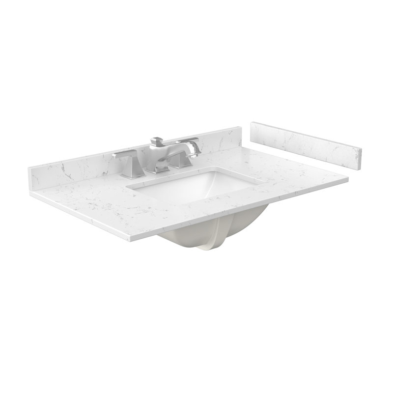 Ensemble de meuble-lavabo simple 36 po avec plateau en marbre de culture Miranda, Bleu, Noir mat