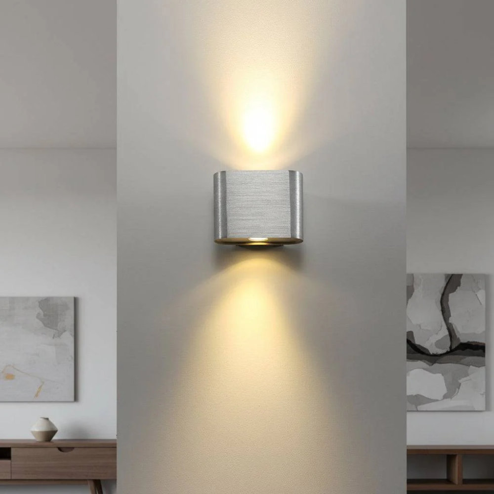 UltraBeam 2 Watt LED Brushed Aluminium Up and Down Indoor Wall Light