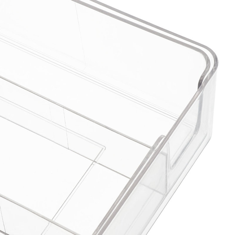 Adjustable Clear Drawer Organiser Tray with 6 Compartments, Clear