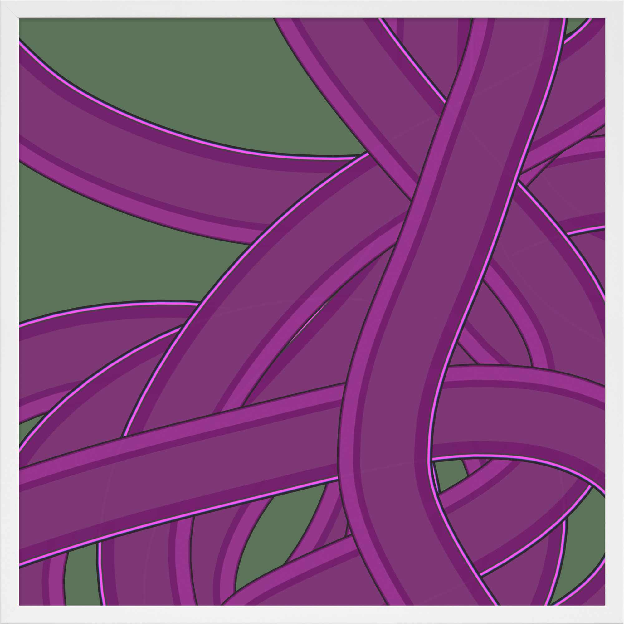 Tangled Twist by Jacques Pilon, White, 16" H x 16" W x 1.25" D