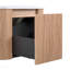Meuble-lavabo mural de 24 po avec lavabo au design incurvé, finition en bois texturé ondulé, marbre de culture intégré intégré, meuble-lavabo flottant moderne pré-assemblé avec tiroir à fermeture en douceur