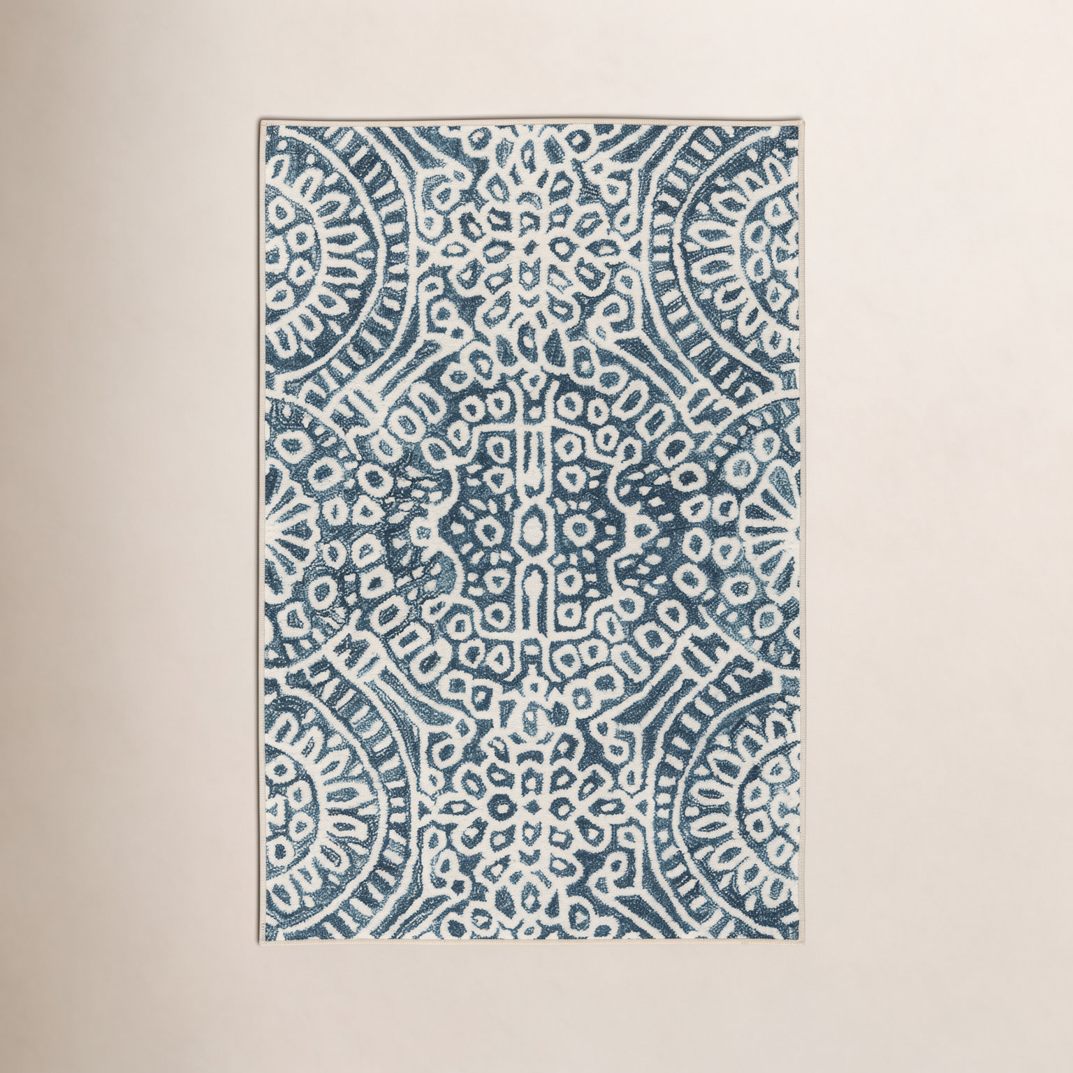 Temple Ink Machine Washable Rug, Rectangle 3' x 5'