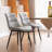 Emsley Faux Leather Upholstered Dining Chair Armless Side Chair with Metal Legs-2018551413