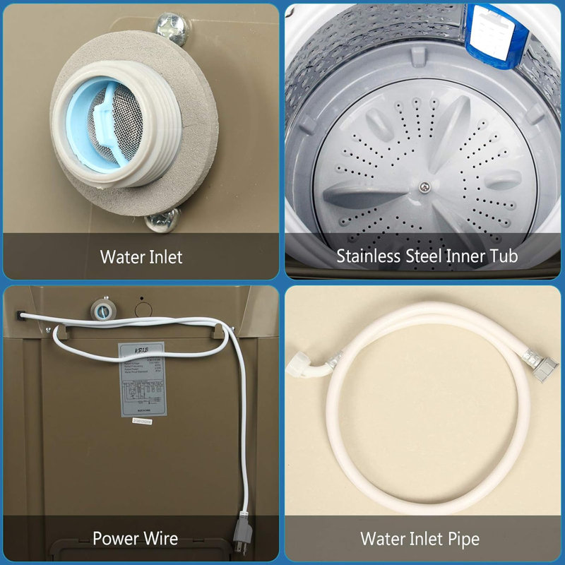 15.6 Lbs Full Automatic Washing Machine With LED Display