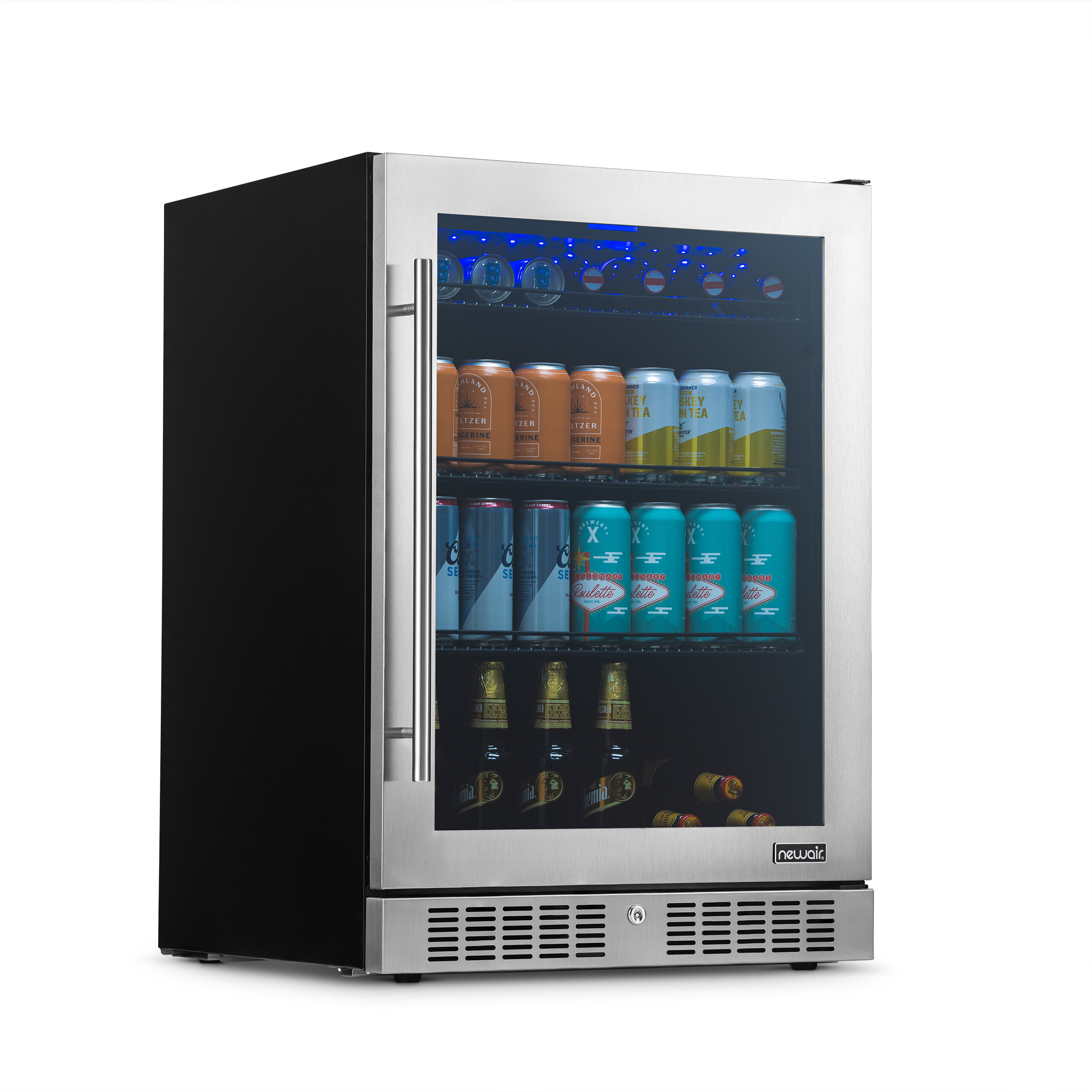 Newair Premium 15 Built-in 9 Bottle & 48 Can Wine & Beverage Cooler